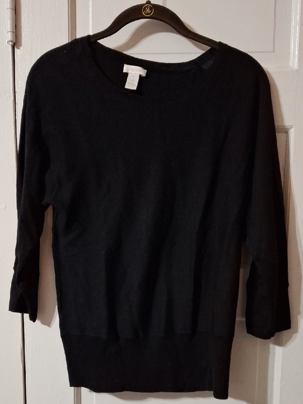 Chico's Black Pullover Top (Mis168)